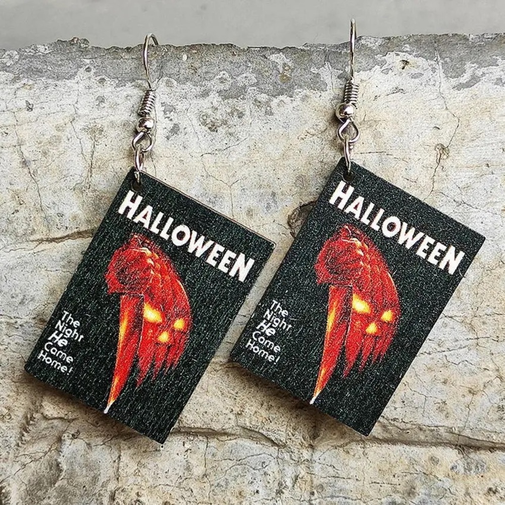 New Halloween movie wood earrings